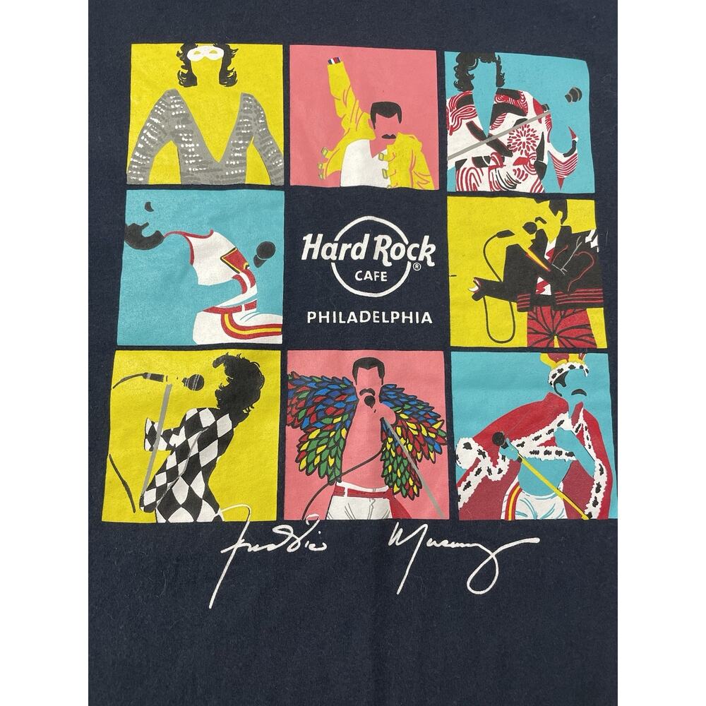 Freddie Mercury Hard Rock Café Limited Phila Mercury Phoenix Trust Large T-Shirt - Picture 2 of 3
